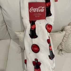 Coca-Cola Red and Black Bottle Design Blanket